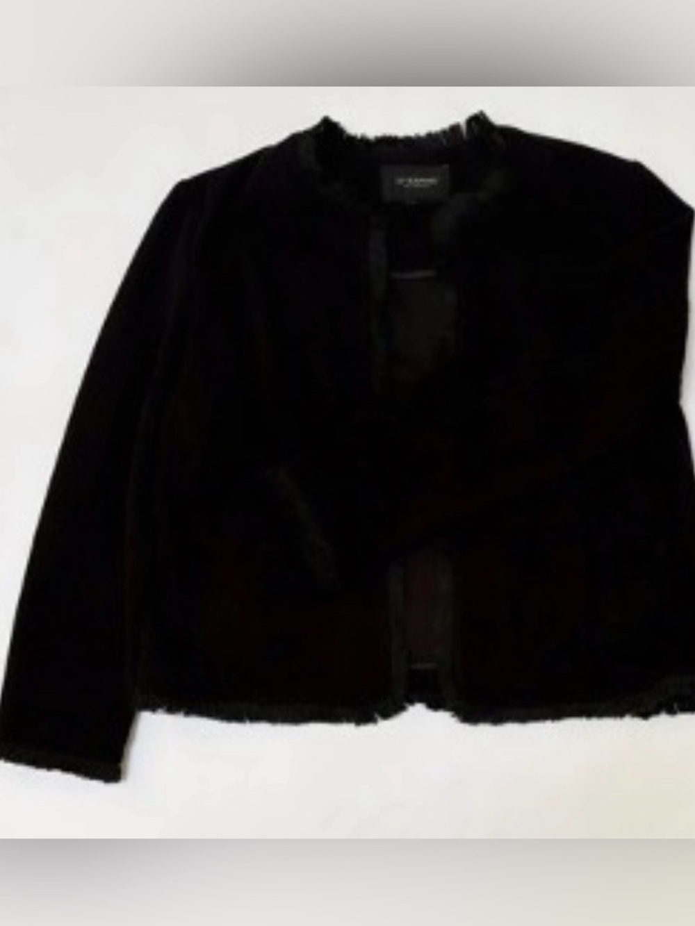 Liverpool Los Angeles Women’s Black Fringe Knit Jacket | Size: XL